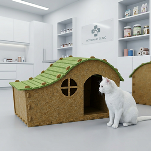 Maison pour <span class=keywords><strong>chat</strong></span> <span class=keywords><strong>en</strong></span> fibre de polyester à 2 étages, villa pour <span class=keywords><strong>chat</strong></span> pour un ou deux chats - Product Image 4