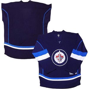 เสื้อฮอกกี้น้ำแข็ง Winnipeg Jets Youth Navy Premier Jersey คอวี ระบายความชื้น 1 แถบ สำหรับทีมเหย้า - Product Image 1