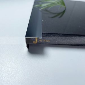 Bande décorative en acier inoxydable doré PVD EX517 en forme de L pour revêtement mural de carrelage intérieur de luxe, décoration d'ingénierie - Product Image 4