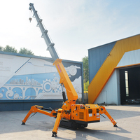 Grue araignée de 5 tonnes avec nacelle pour personnel, certifiée CE, pour l'entretien des bâtiments de grande hauteur et les travaux de façade