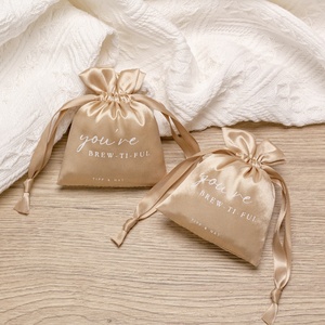 Biểu Tượng Tùy Chỉnh Đồ Trang Sức Sang Trọng Lưu Trữ Nhỏ Lụa <span class=keywords><strong>Satin</strong></span> Dây Kéo Pouch <span class=keywords><strong>Satin</strong></span> Túi Bụi Cho Vòng Đeo Tay Ví Giày Bao Gồm - Product Image 6