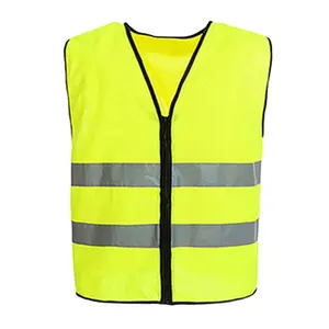 EN20471 100 Polyester Work Reflective Safe Vest with Zipper