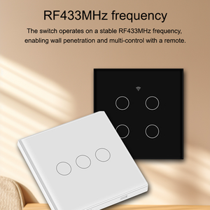 2025 interruptores de pared inteligentes de bajo costo Zigbee <span class=keywords><strong>Wifi</strong></span> de vidrio templado 1/2/3/4 Gang con Control de voz Alexa y Control Asistente de Google - Product Image 2