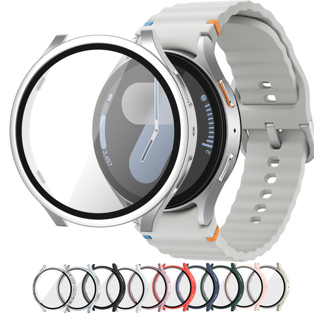 Newest PC+Glass Smart Watch Case for Samsung Galaxy Watch 7 40mm 44mm Watch Cover