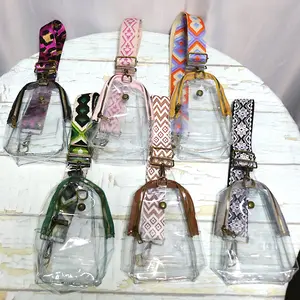 Sacs à bandoulière transparents en PVC pour femmes avec bandoulière en Jacquard, nouvelle collection