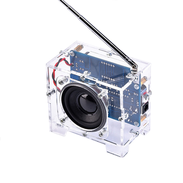DIY FM Radio Kit TEA5767 Digital Broadcasting Kit  MCS51 87MHz-108MHz Receiver Welding Digital Radio Piece Parts