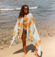 100% rayón 70x43 verano playa Pareo mujeres envoltura de secado rápido absorbente diseño impreso personalizado a todo Color Bali Sarong
