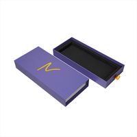 Boîte cadeau de luxe personnalisée avec logo, style tiroir, emballage rigide avec doublure en éponge, estampage à chaud doré, design coulissant pour parfum et bijoux