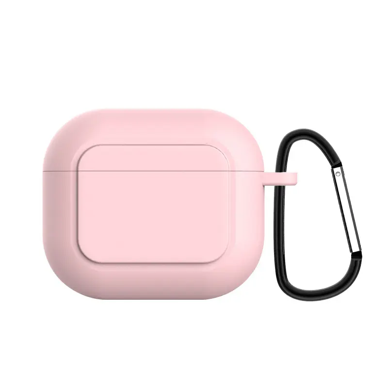 Matte Surface Silicone Gel Protection Case Cover For New Airpods 3 2021 With Carabiner