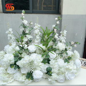 ชุดดอกกุหลาบสีขาวประดิษฐ์จากผ้าไหมเนื้อนุ่ม ขนาด 80 ซม. สำหรับตกแต่งโต๊ะงานแต่งงาน - Product Image 3