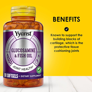 Complément alimentaire de haute qualité en gélules de GLUCOSAMINE & HUILE DE POISSON pour la santé des articulations, marque privée - Product Image 2