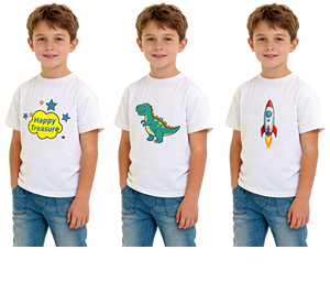 Blanks Boys T Shirt 100% <b>Polyester</b> Cotton Feel Plain White Kids Sublimation <b>Tshirt</b> Printing Custom Logo - Product Image 3