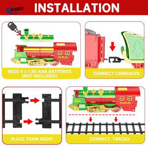 Trenes de Juguete Navideños <span class=keywords><strong>para</strong></span> <span class=keywords><strong>Alrededor</strong></span> <span class=keywords><strong>del</strong></span> Árbol, Trenes de Juguete con Sonido y Luces, <span class=keywords><strong>Tren</strong></span> de Juguete Modelo <span class=keywords><strong>para</strong></span> Niños Pequeños - Product Image 6