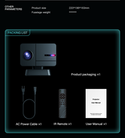 Projecteur FLYIN P50 800 ANSI 4k 1920*1080 Haute luminosité pour usage domestique Système d'exploitation Android 11