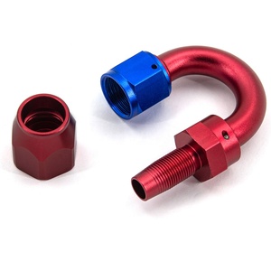Adaptateur universel noir et rouge en aluminium pour tuyau de refroidisseur d'huile AN4 AN6 AN8 AN10 AN12, raccord pivotant pour ligne d'huile, de carburant ou de <span class=keywords><strong>gaz</strong></span> - Product Image 5