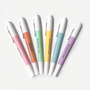 Juego de 6 Marcadores Fluorescentes de Doble Punta con Logotipo Personalizado, Colores Surtidos, Ecológicos, para Negocios, Escuela y Oficina - Product Image 5