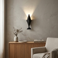 Applique murale LED créative en forme de dauphin, sculpture en aluminium, décoration artistique moderne, extérieure, étanche, à fixer au mur