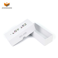 Boîte-cadeau de lunettes de soleil en carton blanc avec logo personnalisé de conception simple
