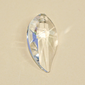 귀걸이 목걸이 썬 포수 만들기를위한 절묘한 투명 복숭아 잎 모양의 크리스탈 유리 보석 매력 - Product Image 3