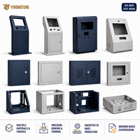 Fabrication sur mesure de kiosques en tôle d'aluminium de précision OEM avec découpe laser, certifiée ISO 9001, marque YHT