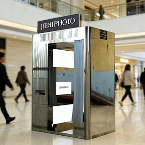 Cabina de <span class=keywords><strong>Fotos</strong></span> Self-Service Todo en Uno de Acero Inoxidable Personalizada JIPAI, Diseño Inmersivo, Impresión Instantánea de <span class=keywords><strong>Fotos</strong></span> Selfie - Product Image 1