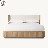 Ensemble de chambre à coucher de luxe moderne Foshan, mobilier de villa, lit design Queen Size, cadre de lit King Size de luxe