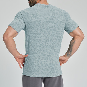 <span class=keywords><strong>T</strong></span>-Shirt da Allenamento per Uomo, Senza Cuciture, Jacquard, Abbigliamento Fitness, Asciugatura Rapida, Manica Corta, per Corsa e Sport all'Aperto, Personalizzabile - Product Image 4