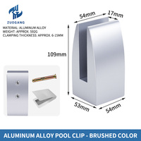 Support de fixation en aluminium et verre au design moderne, résistant à la rouille, facile à installer pour balustrades de balcon, mains courantes et rampes d'escalier