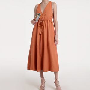 Vestido Personalizado para Mujer, Vestido Casual Elegante de Verano sin Mangas, Corte en A, Midi - Product Image 2