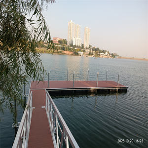 <span class=keywords><strong>Estructura</strong></span> de muelle <span class=keywords><strong>flotante</strong></span> de aluminio Plataforma de puente Flotadores de pontones con pasarela - Product Image 3