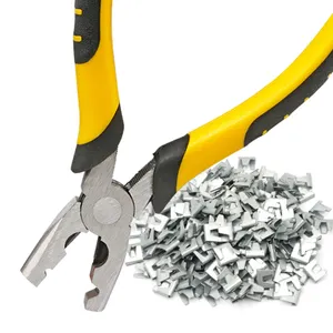 1 Plier 300 الأظافر التعبئة قفص الطيور بطاقة مشبك كماشة معدات للمزارع أقفاص حيوانات تركيب المشبك السمان قفص أرانب ذو طيات