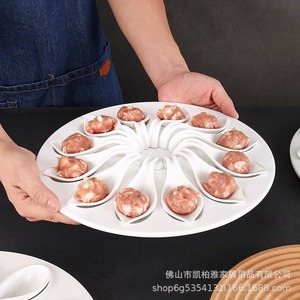 Plato de melamina para pasta de camarones, vajilla comercial para restaurantes de hot pot, plato para verduras, juego de platos para bolas de carne de res y cordero/bolas de pescado - Product Image 1