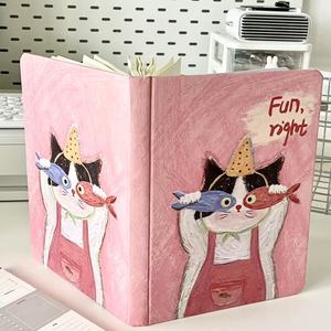 Libro di disegno del taccuino bianco del taccuino del gatto del fumetto carino della cancelleria A5 - Product Image 1