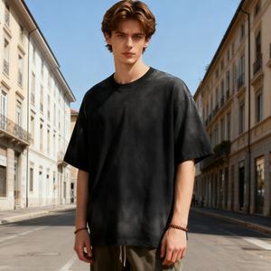 เสื้อเชิ้ต TKAN617D รุ่นสั่งทำพิเศษสำหรับผู้ชาย ทรงโอเวอร์ไซส์ ผ้าฝ้าย 100% เนื้อหนา สไตล์สตรีทแวร์ วินเทจ หรูหรา ทรงไหล่ตก แบบเรียบง่าย สีซีด - Product Image 1