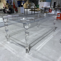 Hochzeitszubehör Maßgefertigte Transparente Geister-Hochzeitsmöbel Braut und Bräutigam Acryl Outdoor-Esstisch für Veranstaltungen