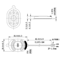 Haut-parleur XDEC 20*30mm 8 ohms 1W 1.5W Puissance Maximale 93dB 630Hz pour la répétition vocale, idéal pour les petits systèmes audio et les maisons intelligentes