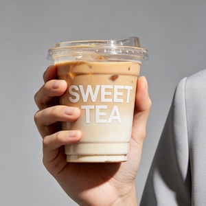 Custom Logo Printing Custom Color OEM Service Wholesale Branded 8oz 12oz 16oz PET Disposable Eco Friendly Square Cold <b>Drinks</b> <b>Cup</b> - Product Image 1