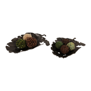 Ciotole decorative in metallo a forma di foglia per decorare il tavolino da caffè, centrotavola moderno, complemento d'arredo elegante per la cucina. - Product Image 2