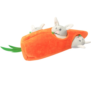 Juego de escondite, juguetes vocales para mascotas, nido de conejo y zanahoria de <span class=keywords><strong>simulaci</strong></span>ón, juguetes interactivos para que los - Product Image 1