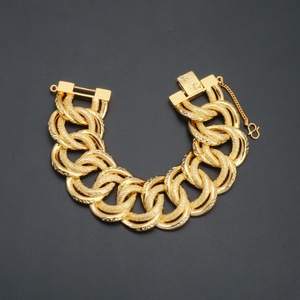 JXX Factory Supply Quality 24k Gold Plated Brass Hip Hop Iced Cuban <b>Bracelet</b> Cool Design for Men Women Fashion Charm <b>Bracelets</b> - Product Image 5