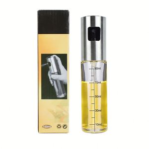 Custom Glass Spray <b>Bottle</b> Bbq Stainless Steel Olive Oil Sprayer Set for Cooking With Cleaning <b>Brush</b> & Funnel - Product Image 3