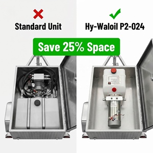 Unité <span class=keywords><strong>hydraulique</strong></span> 12V CC Hy-Waloil 1,6 kW avec <span class=keywords><strong>pompe</strong></span> modulaire à port PT et réservoir plastique 4L pour remorque <span class=keywords><strong>benne</strong></span>, camion-<span class=keywords><strong>benne</strong></span> et hayon élévateur - Product Image 3