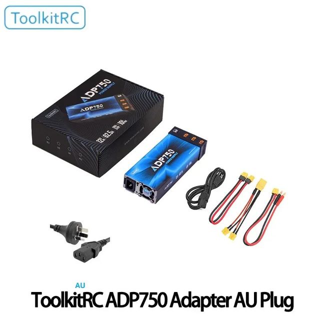 ToolkitRC ADP750 750W AC-DC Power Supply, 100-240V Input with XT60/XT90 Output, 30A 12V for High Power LiPo Battery Charger PSU
