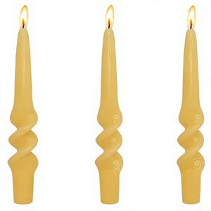 Candelabros <span class=keywords><strong>de</strong></span> <span class=keywords><strong>Cera</strong></span> <span class=keywords><strong>de</strong></span> <span class=keywords><strong>Abeja</strong></span> en Espiral <span class=keywords><strong>de</strong></span> Verano, 9 Pulgadas, Naturales, Hechos a Mano, Sin Perfume, para el Hogar, Cenas, Bodas, Regalos para Mujeres, 3D - Product Image 1