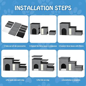 Neue multifunktion ale Katzen-und Hunden est käfig Hunde treppe Stufen Betten und Sofas Hoch kletternde Haustier bedarf - Product Image 6