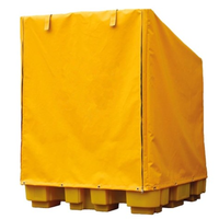 Couverture en plastique de palette de PVC de bâche imperméable imperméable réutilisable, couverture résistante de palette