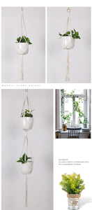 Colgadores de plantas de algodón hechos a mano, estante de pared para interiores y exteriores, para macetas, decoración del hogar, accesorio de jardín, envío directo - Product Image 6