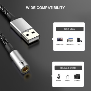 USB Để 3.5Mm AUX Cáp OTG <span class=keywords><strong>Adapter</strong></span> USB Nam Để 3.5Mm Jack Nữ Splitter Extention Cáp Âm Thanh Cho Tai Nghe Microphone Loa - Product Image 2