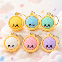 Porte-clés anti-stress en PVC souple pour filles, motif mini-boulette kawaii, jouet sensoriel à presser, breloque de sac, 14+
