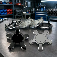 Pour Audi 135mm 69mm 68mm 61mm 60mm Gris Noir Cache-moyeux de roue de voiture Cache-roue Anti-poussière Emblème Logo Accessoires automobiles
